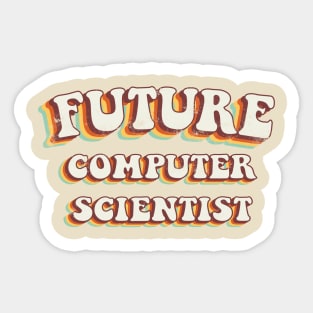 Future Computer Scientist - Groovy Retro 70s Style Sticker